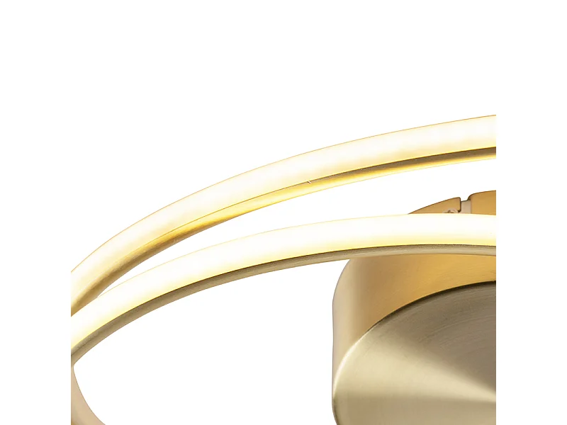 Plafonnier design doré avec LED à intensité variable 3 niveaux - Rowan