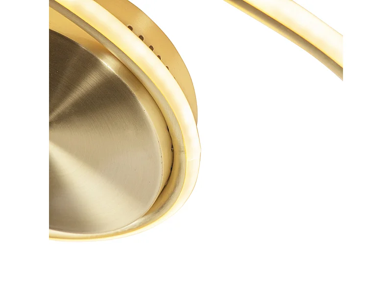 Plafonnier design doré avec LED à intensité variable 3 niveaux - Rowan