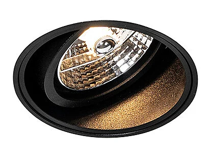 Spot encastré moderne noir sans bordure - Impact 70