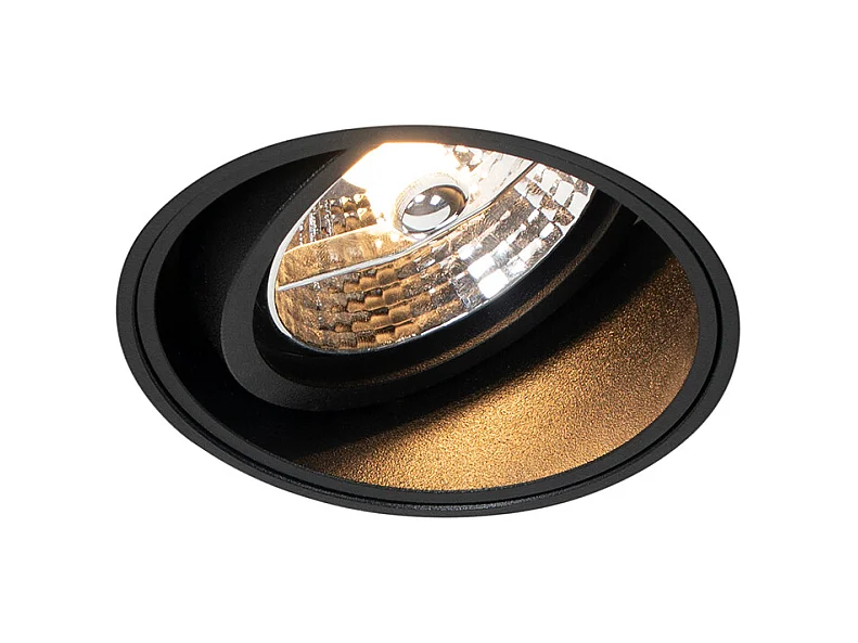 Spot encastré moderne noir sans bordure - Impact 70