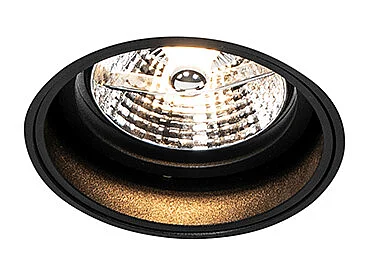 Spot encastré moderne noir sans bordure - Impact 70