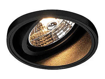 Spot encastré moderne noir sans bordure - Impact 70