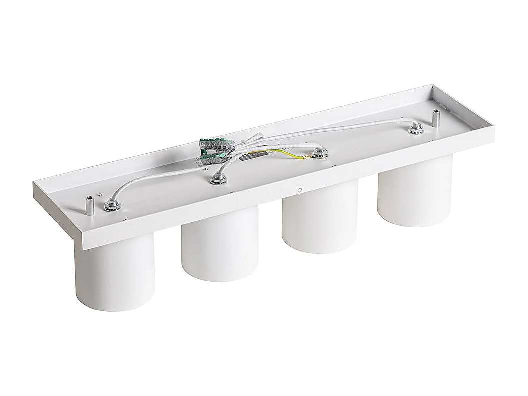 Spot de plafond moderne blanc 4 lumières - Tubo