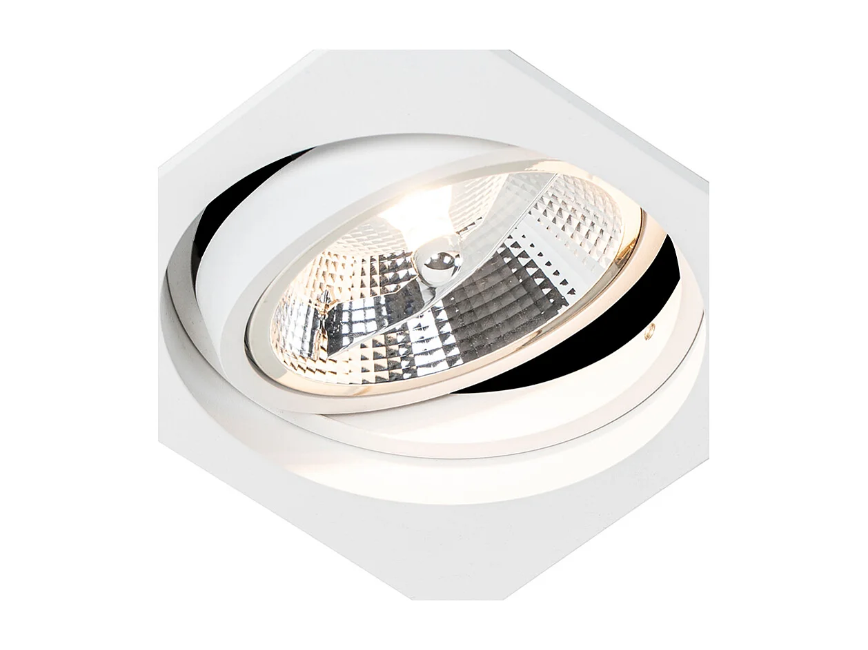 Spot encastré carré blanc orientable - Chuck 111