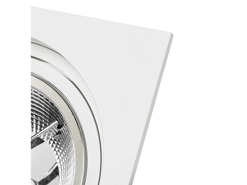 Spot encastré carré blanc orientable - Chuck 111