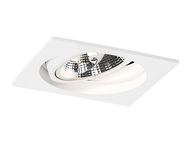 Spot encastré carré blanc orientable - Chuck 111