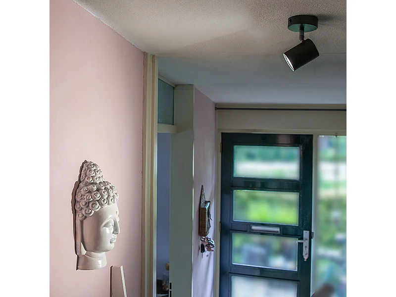 Spot de plafond moderne noir orientable - Jeana