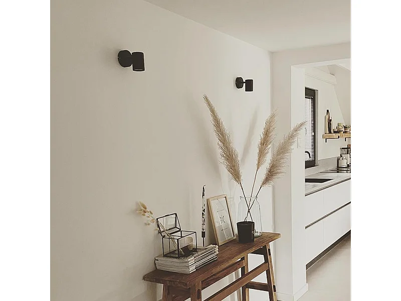 Spot de plafond moderne noir orientable - Jeana