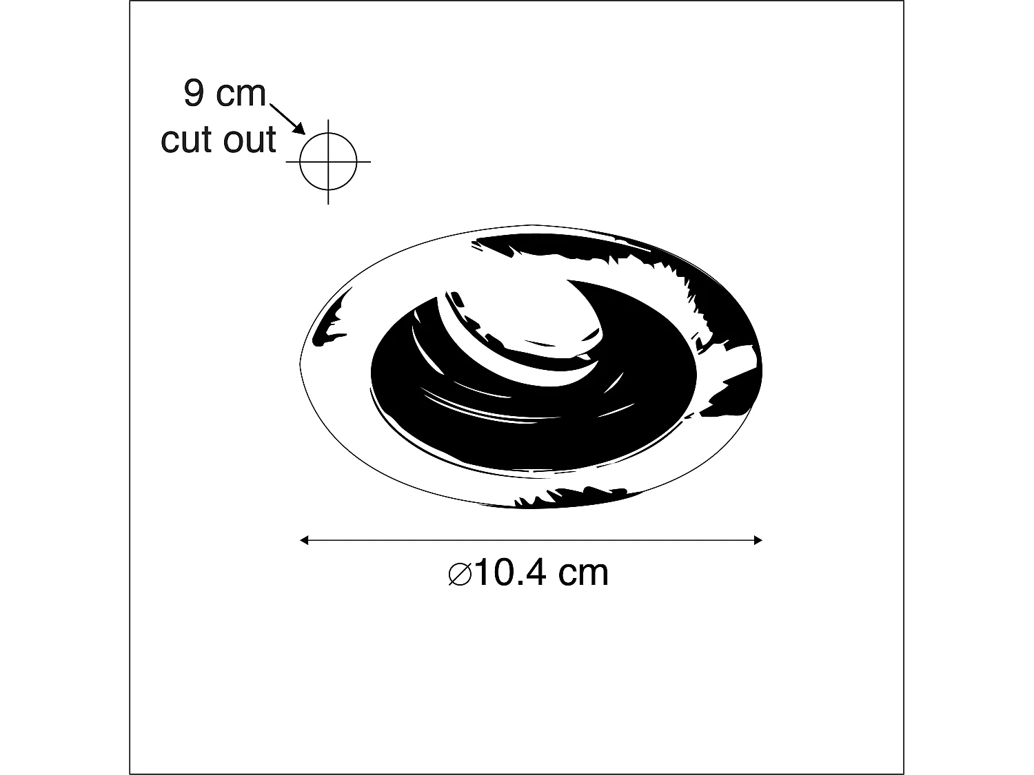 Spot encastrable Rondoo acier set de 5