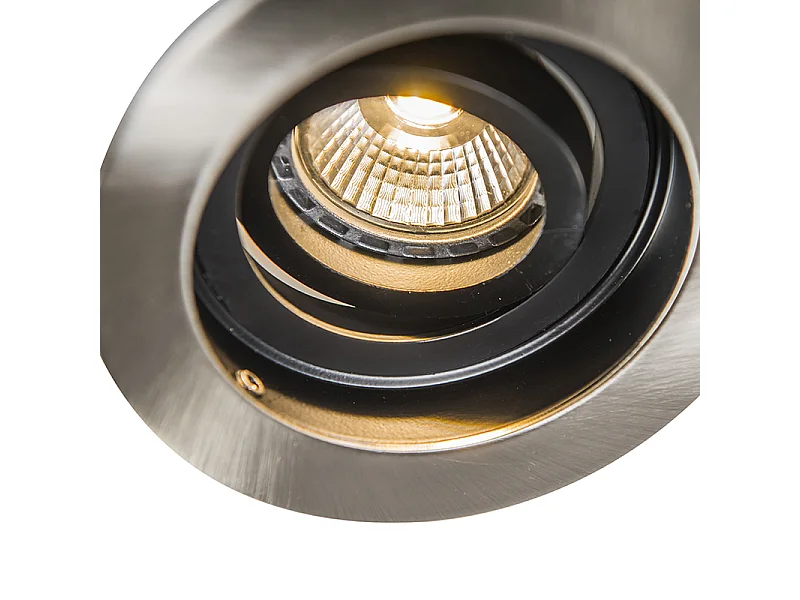 Spot encastrable Rondoo acier set de 5