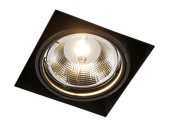 Spot encastré noir GU10 AR111 sans bordure - Oneon