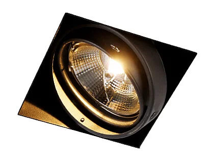 Spot encastré noir GU10 AR111 sans bordure - Oneon