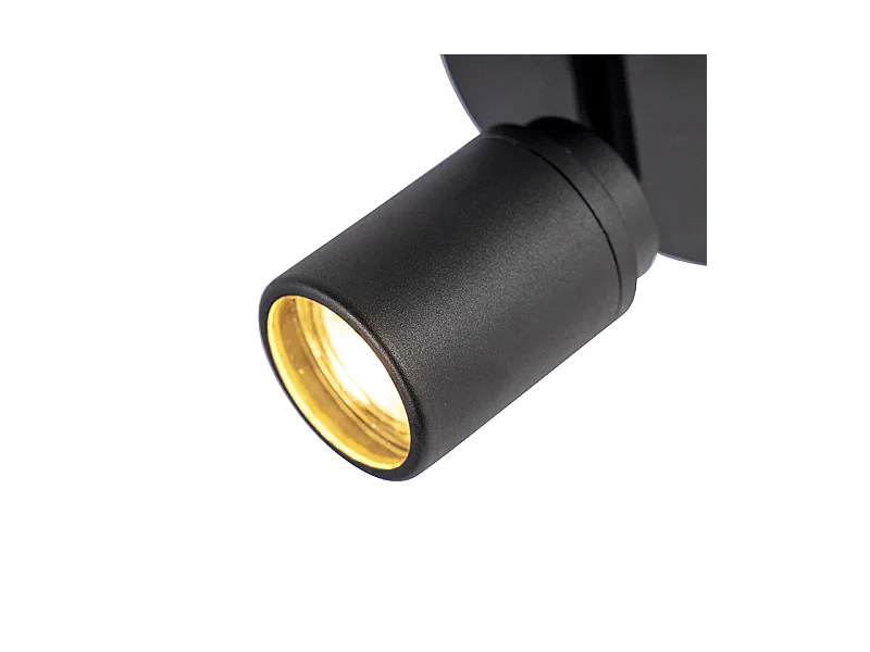 Spot de salle de bain moderne 3 lumières noir IP44 - Ducha