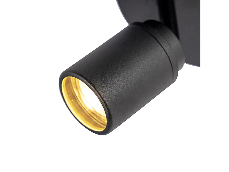 Spot de salle de bain moderne 3 lumières noir IP44 - Ducha