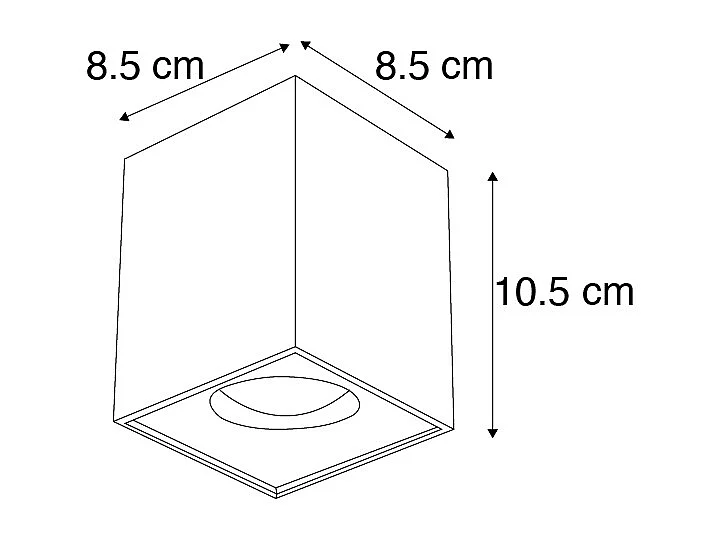 Spot design moderne noir avec or - Quba Delux