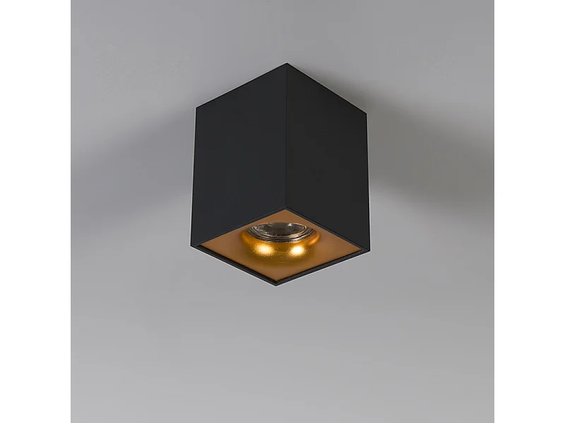 Spot design moderne noir avec or - Quba Delux