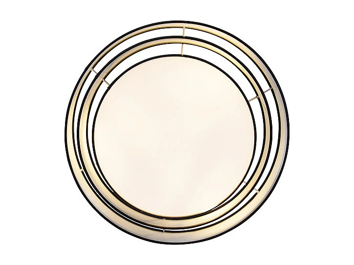 Plafonnier moderne noir 45 cm 3 lumières - Drum Trio