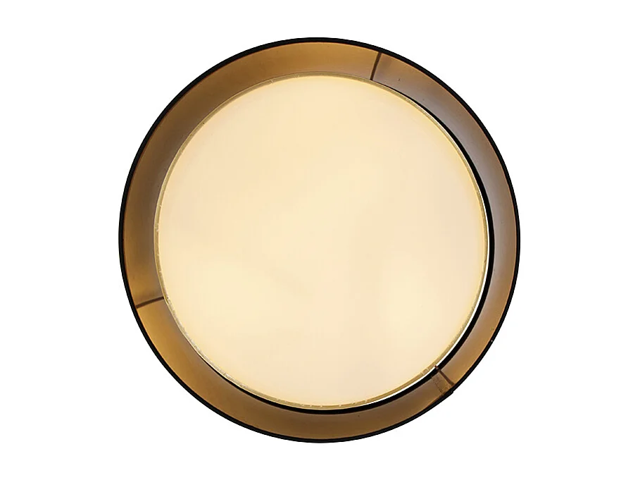 Plafonnier moderne noir avec or 50 cm 3 lumières - Drum Duo