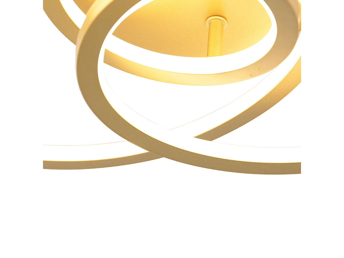 Plafonnier or 45 cm avec LED à intensité variable 3 niveaux - Rowin