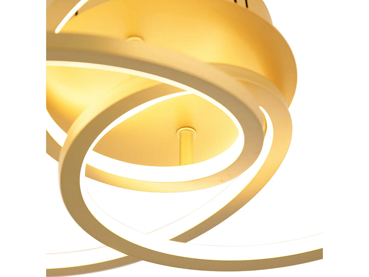 Plafonnier or 45 cm avec LED à intensité variable 3 niveaux - Rowin