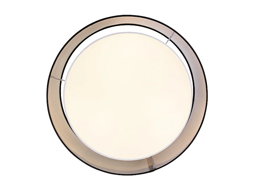 Plafonnier moderne noir et blanc 50 cm 3 lumières - DRUM DUO