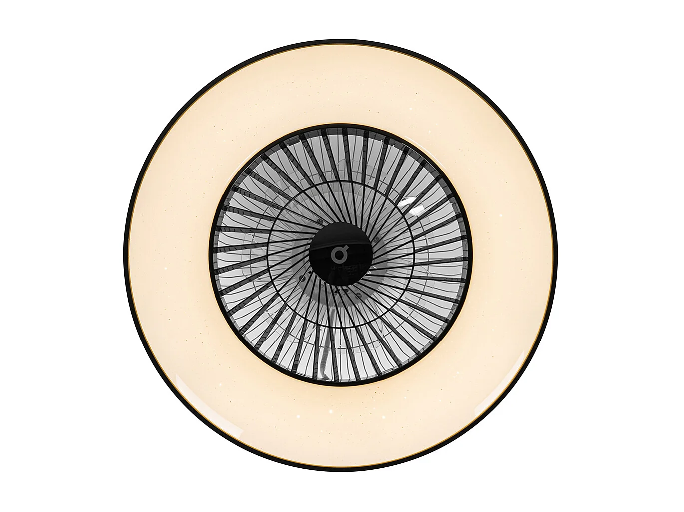 Ventilateur de plafond intelligent noir avec effet étoile dimmable - Climo
