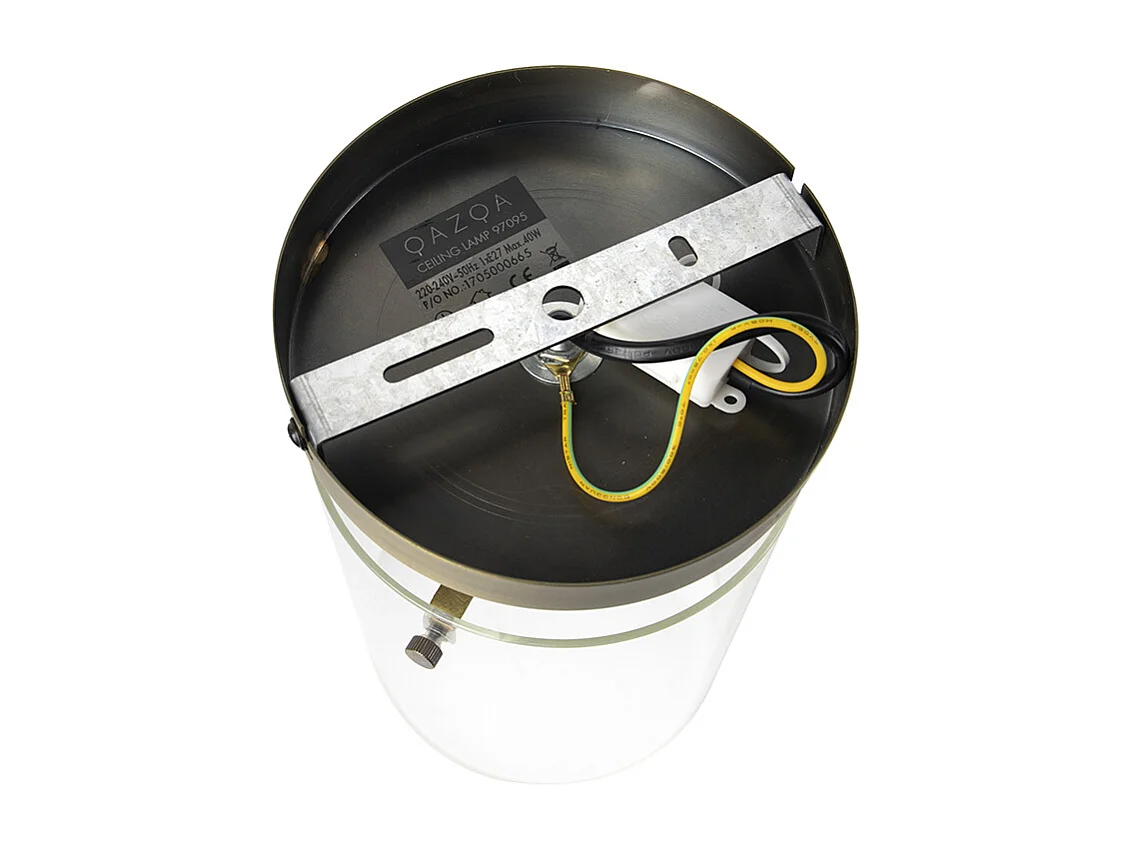 Plafonnier moderne bronze et verre - Dôme