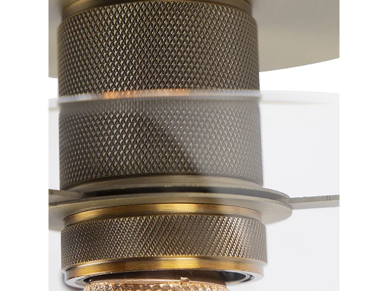 Plafonnier moderne bronze avec verre - Dome