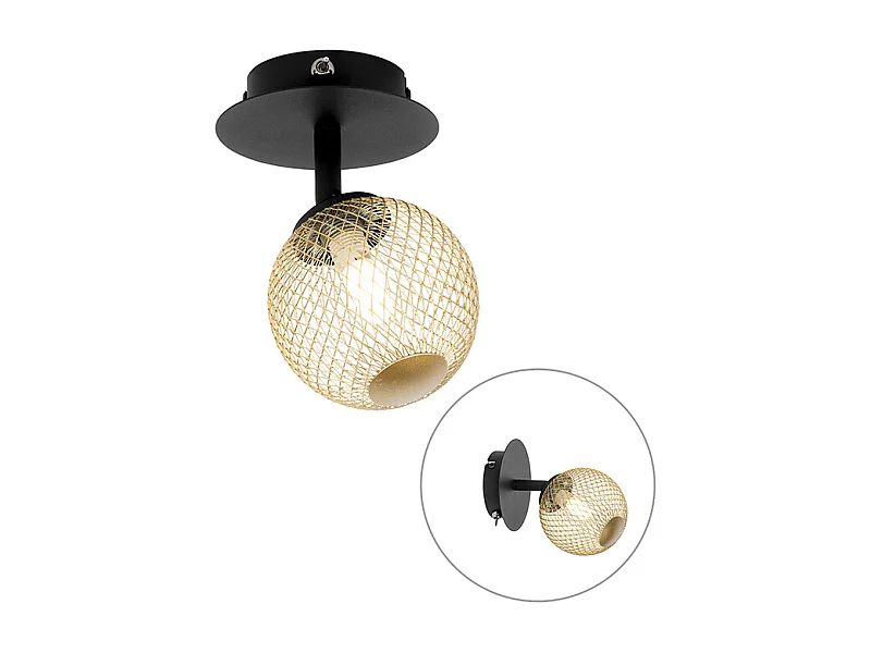 Spot noir avec or orientable - Athènes Wire