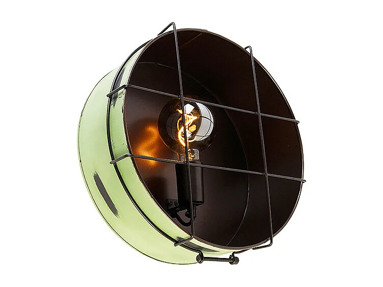 Plafonnier industriel vert 35 cm - Barril