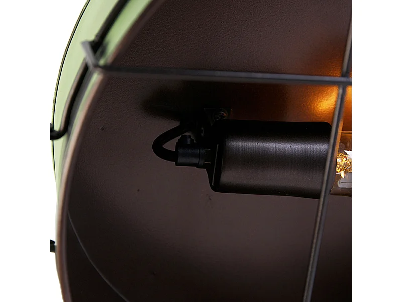 Plafonnier industriel vert 35 cm - Barril