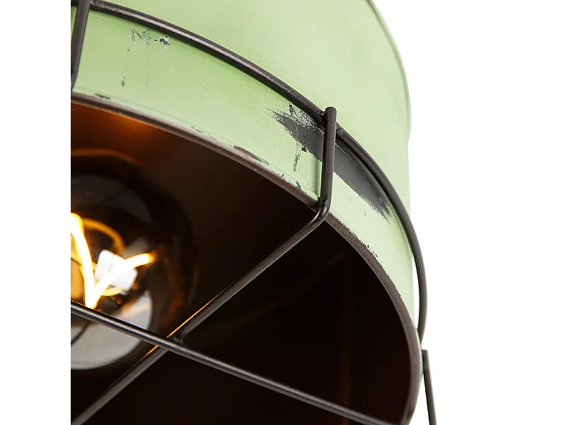Plafonnier industriel vert 35 cm - Barril