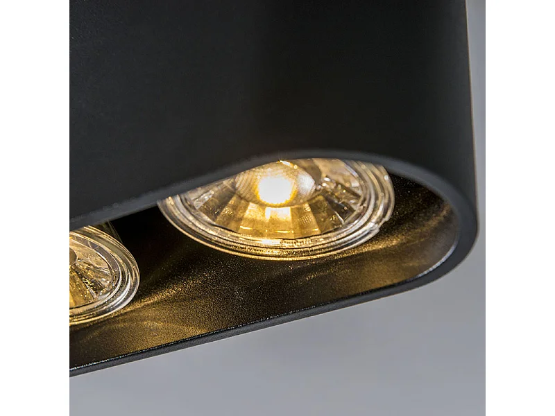 Lot de 2 spots modernes noir - Ronda duo