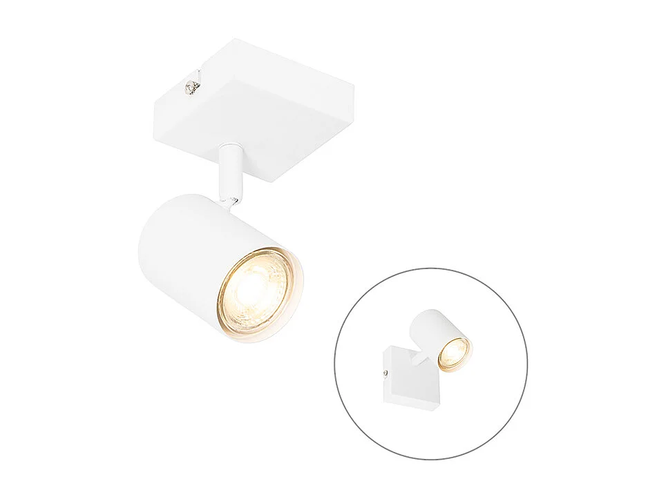 Spot moderne blanc orientable carré - Jeana