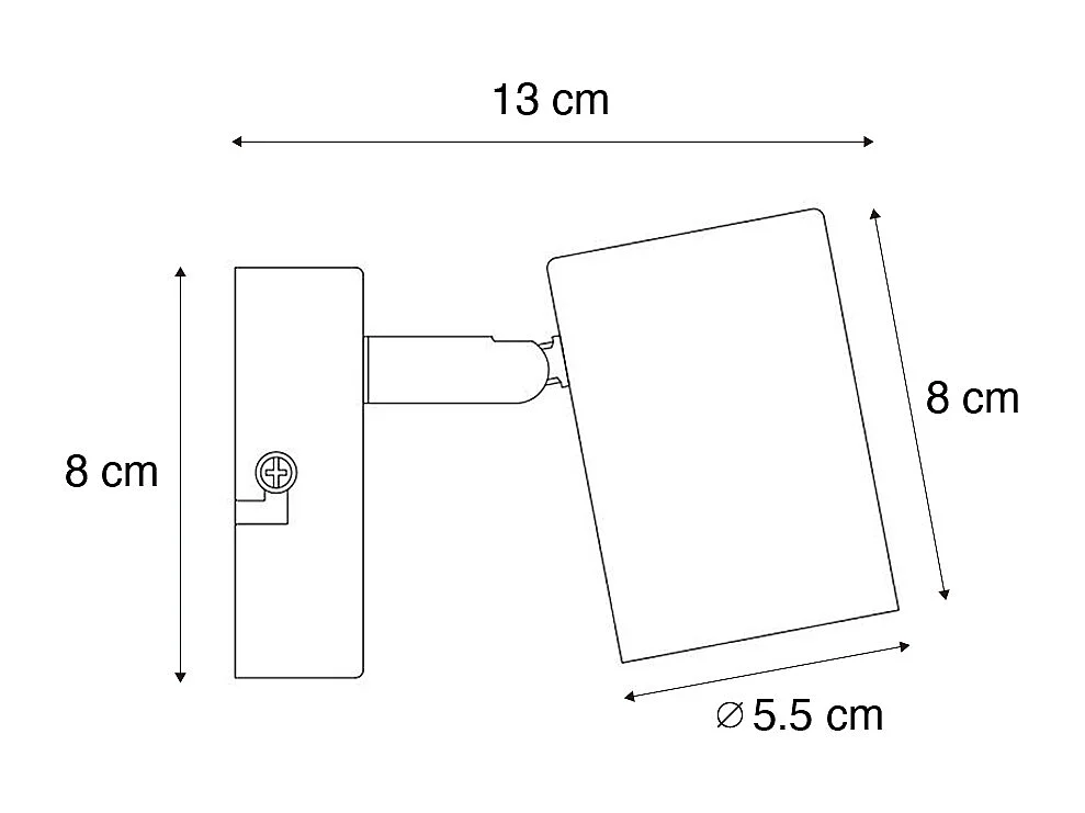 Spot moderne blanc orientable carré - Jeana