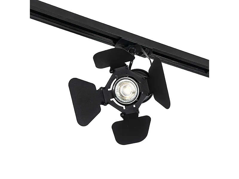 Système sur rail intelligent noir 5 lumières avec Wifi GU10 - Movie