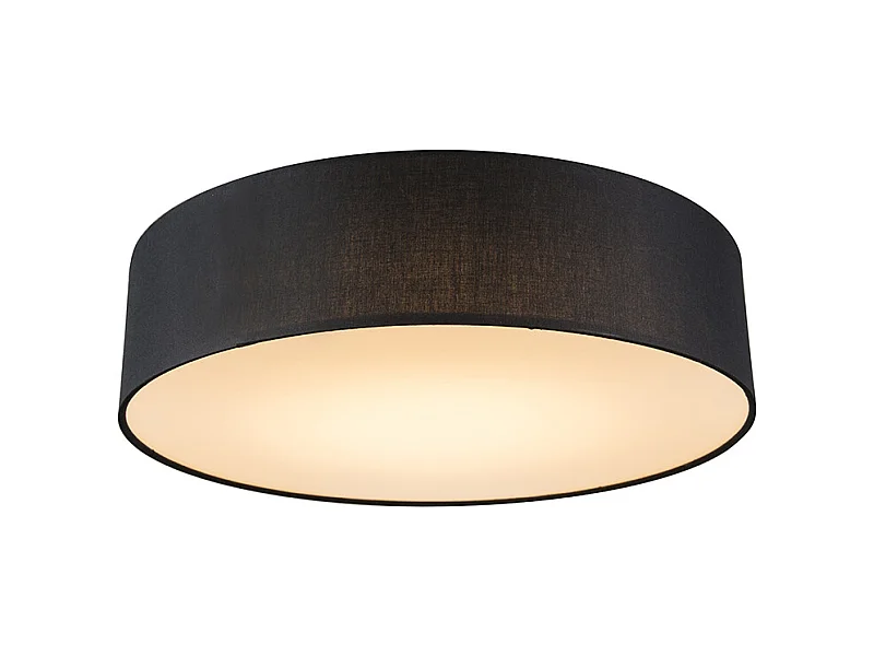 Plafonnier noir 40 cm avec LED - Drum LED
