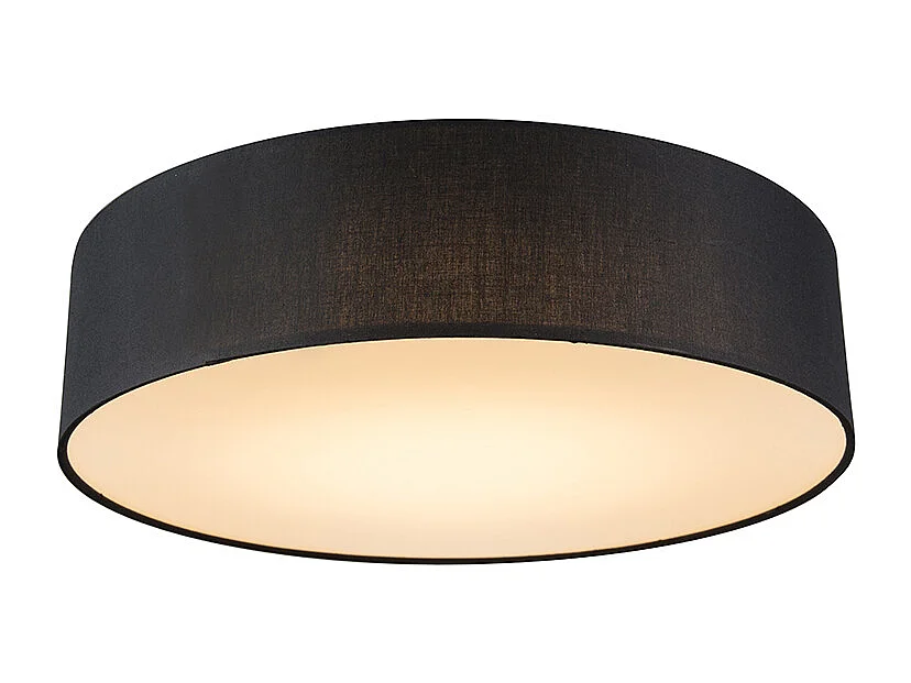 Plafonnier noir 40 cm avec LED intégrée - Drum LED