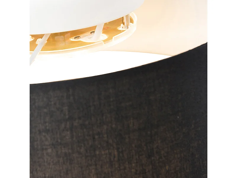Plafonnier noir 40 cm avec LED intégrée - Drum LED