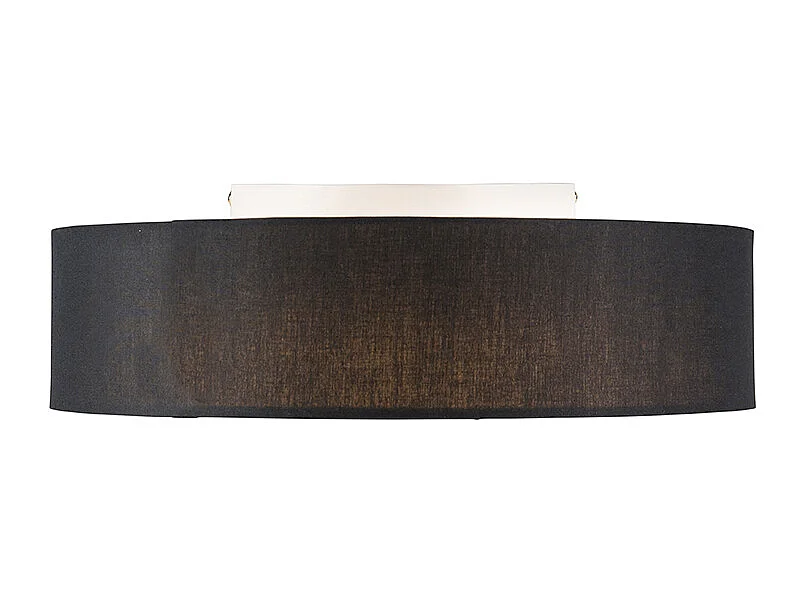 Plafonnier noir 40 cm avec LED intégrée - Drum LED