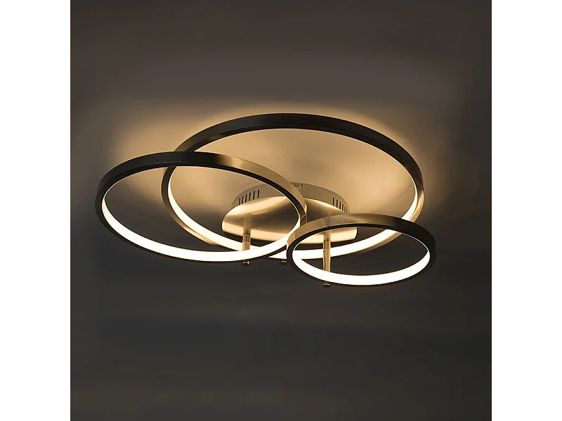 Plafonnier moderne en acier avec LED et variateur - Rondas