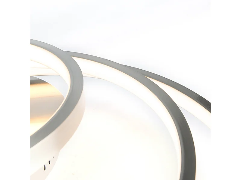 Plafonnier moderne en acier avec LED et variateur - Rondas