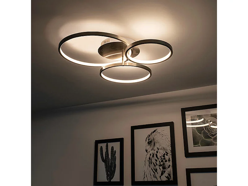 Plafonnier moderne en acier avec LED et variateur - Rondas