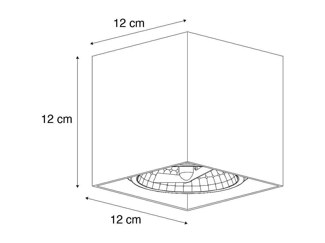 Spot design bronze foncé carré rotatif et inclinable - Box