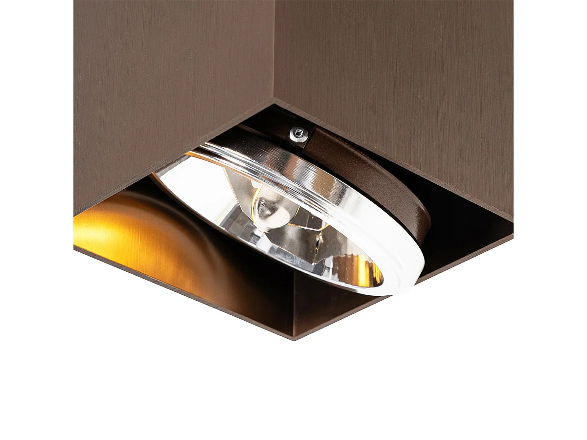 Spot design bronze foncé carré rotatif et inclinable - Box