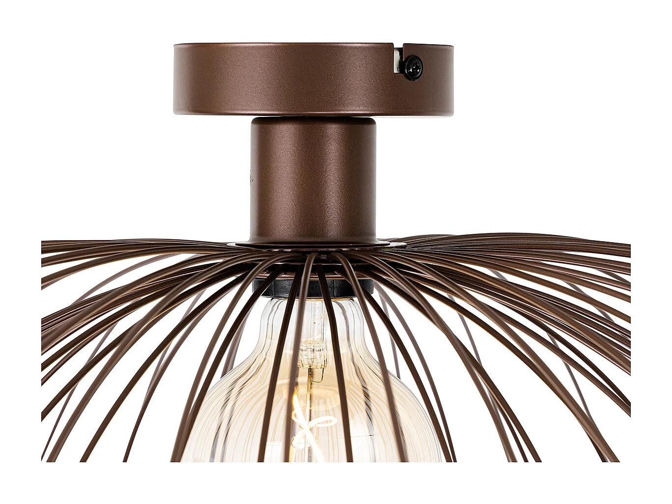 Plafonnier design bronze avec double abat-jour 45cm - Pua