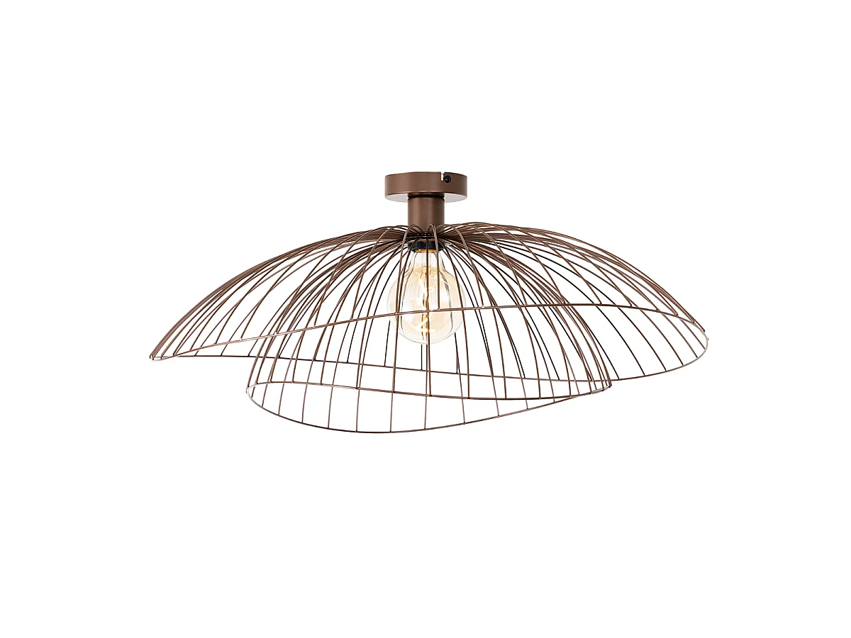 Plafonnier design bronze 45 cm - Pua
