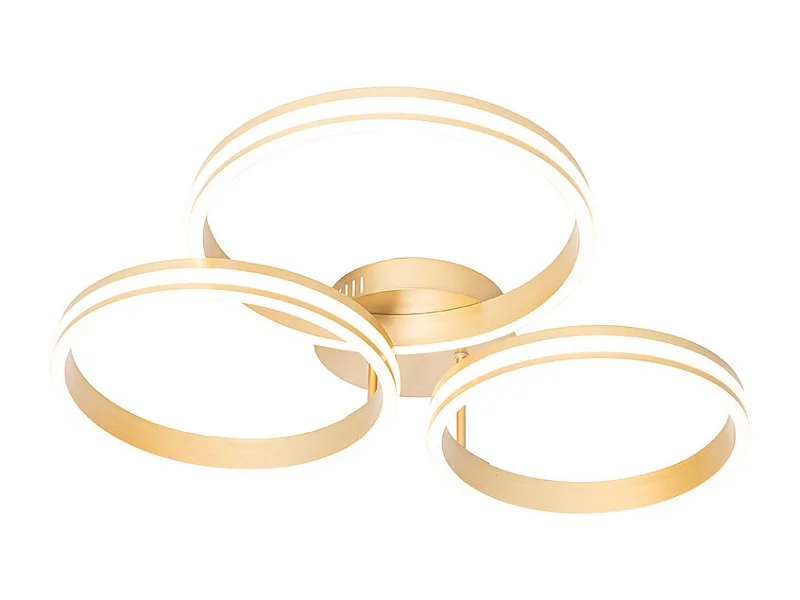 Plafonnier en laiton avec LED gradable en 3 étapes 3 lumières - Navara