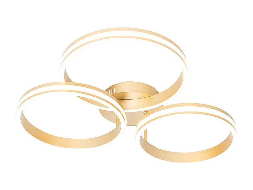 Plafonnier en laiton avec LED gradable en 3 étapes 3 lumières - Navara