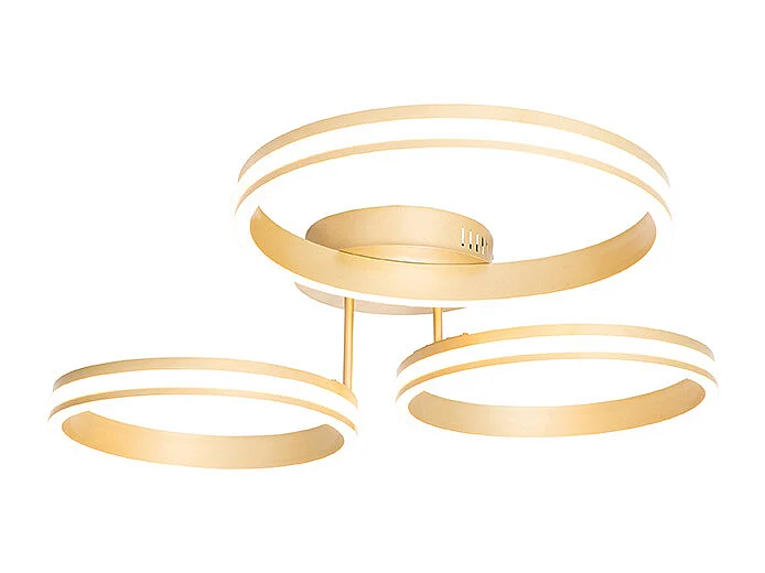 Plafonnier laiton avec LED 3 niveaux de luminosité 3 lumières - Navara